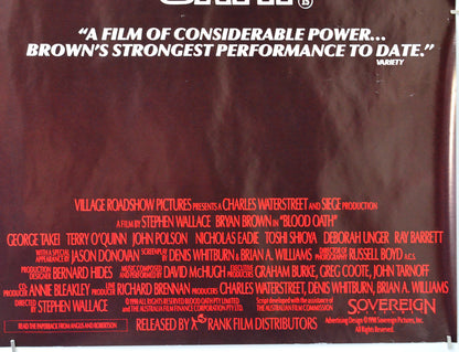 Blood Oath (Bottom Right) Cinema Quad Movie Poster 