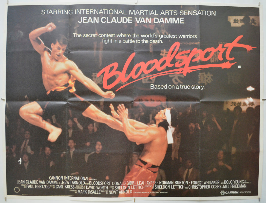 Bloodsport Original Quad Poster - Film Poster - Movie Poster