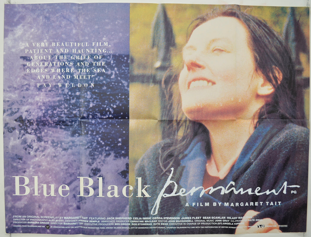 Blue Black Permanent   Original Quad Poster - Film Poster - Movie Poster 