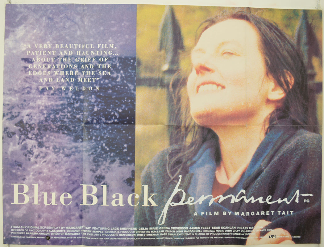 Blue Black Permanent   Original Quad Poster - Film Poster - Movie Poster 