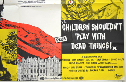 BLUE BLOOD / CHILDREN SHOULDN’T PLAY WITH DEAD THINGS (Bottom Right) Cinema Quad Movie Poster 