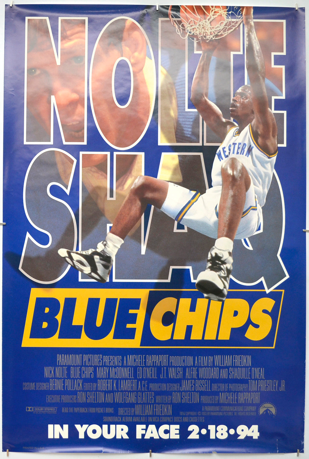 Blue Chips Original One Sheet Poster - Film Poster - Movie Poster