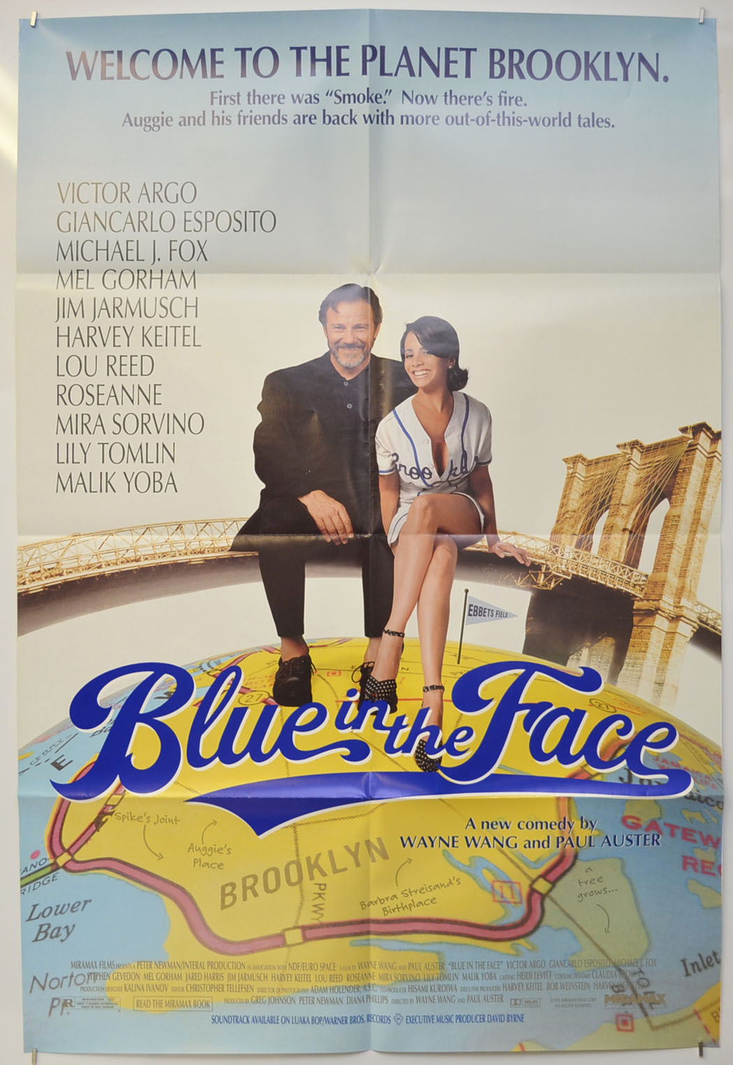 Blue In The Face Original One Sheet Poster - Film Poster - Movie Poster