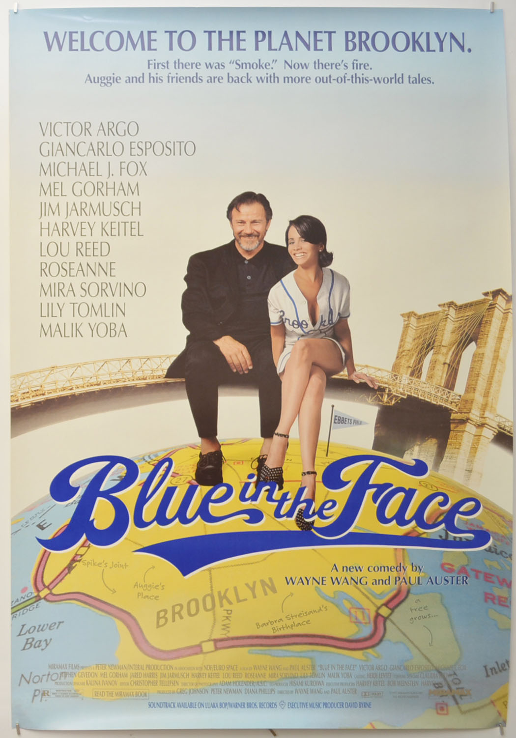 Blue In The Face Original One Sheet Poster - Film Poster - Movie Poster