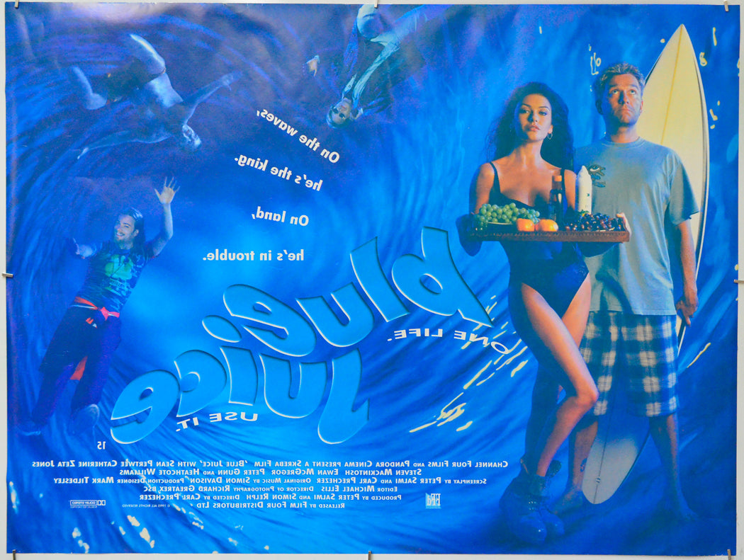 Blue Juice (Back) Cinema Quad Movie Poster 