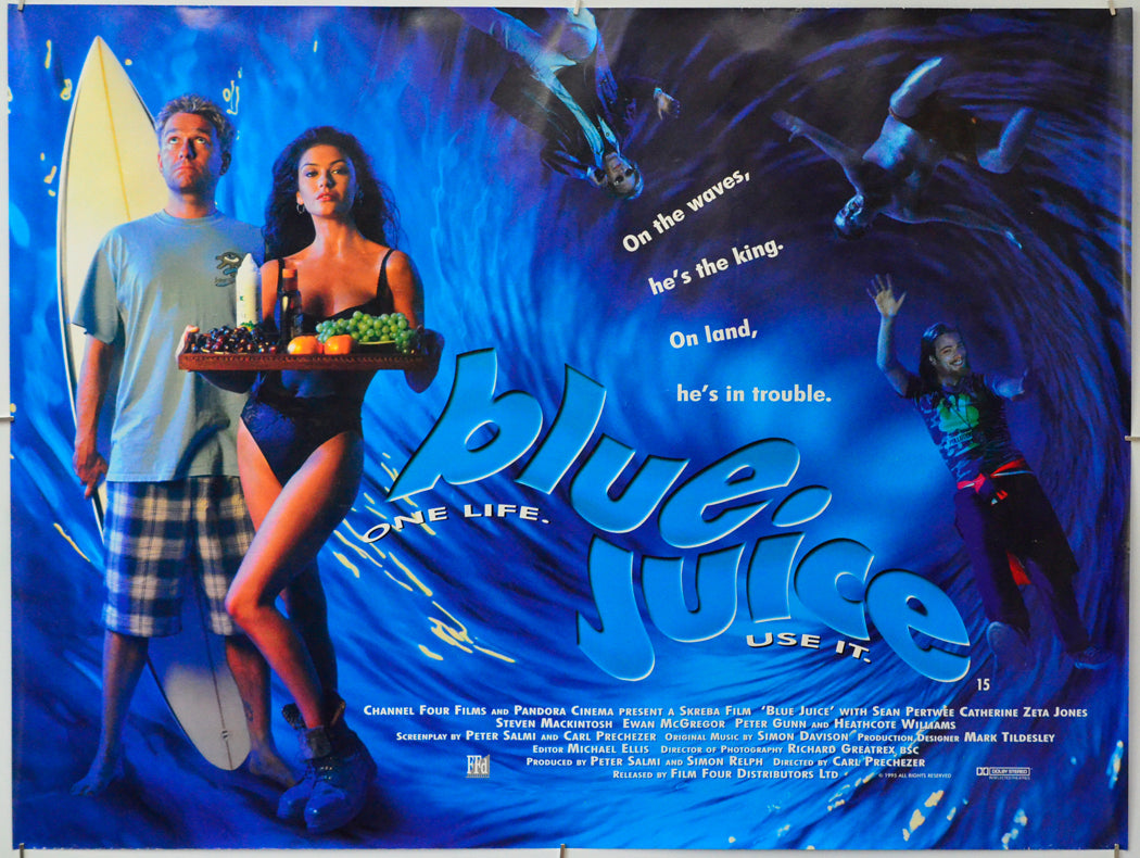 Blue Juice - Original Quad Poster - Film Poster - Movie Poster