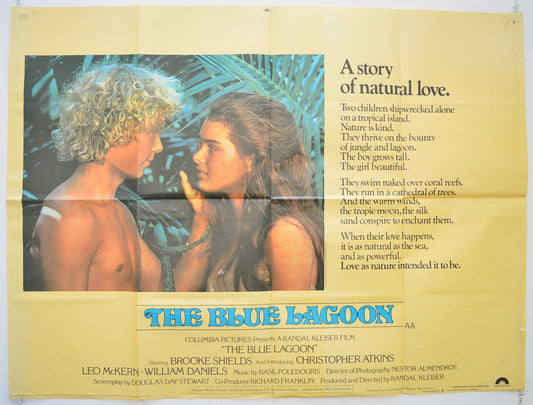 The Blue Lagoon  Original British Quad Poster - Film Poster - Movie Poster 