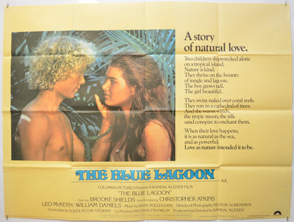 The Blue Lagoon Original Quad Poster - Film Poster - Movie Poster  