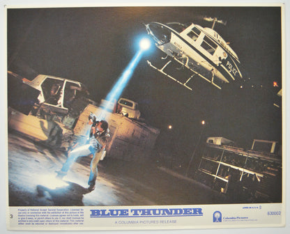 BLUE THUNDER (Card 3) Cinema Colour FOH Stills / Lobby Cards 