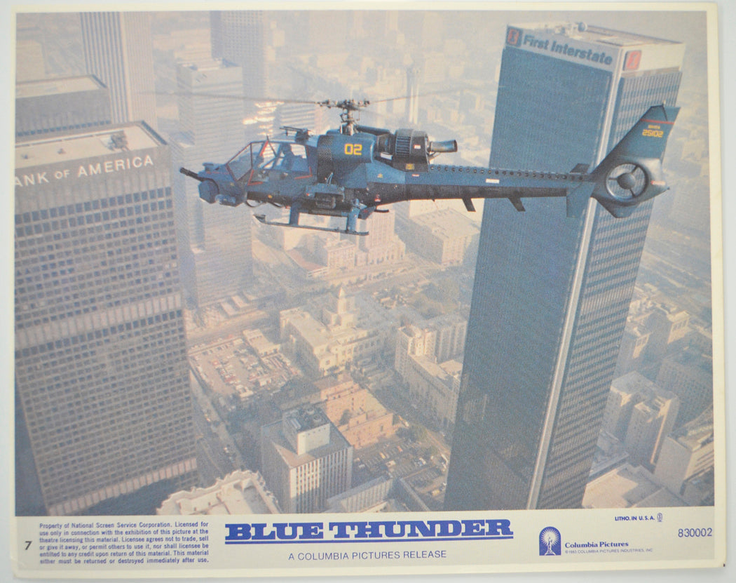 BLUE THUNDER (Card 7) Cinema Colour FOH Stills / Lobby Cards 