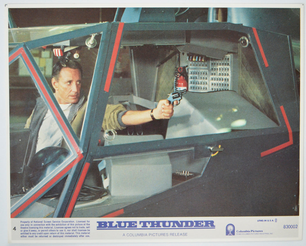 BLUE THUNDER (Card 4) Cinema Set of Colour FOH Stills / Lobby Cards 