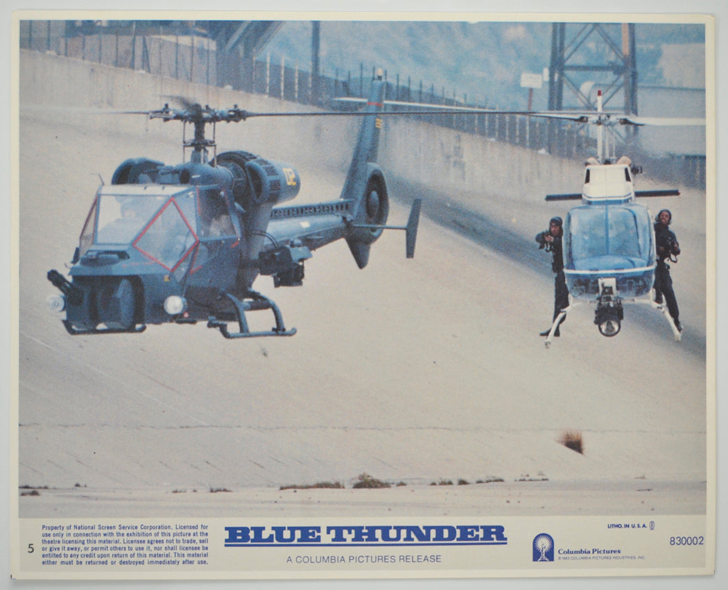 BLUE THUNDER (Card 5) Cinema Set of Colour FOH Stills / Lobby Cards 