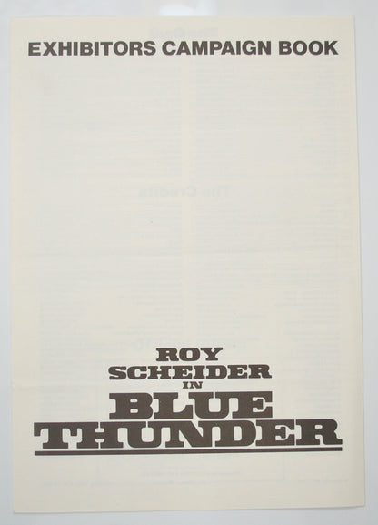 Blue Thunder Original 4 Page Cinema Exhibitors Campaign Pressbook (UK)