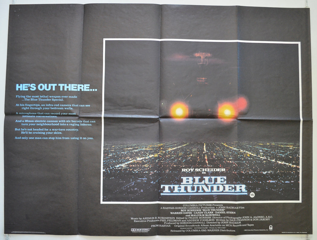 Blue Thunder  Original British Quad Poster - Film Poster - Movie Poster 