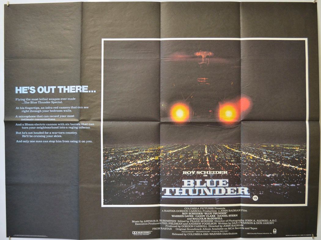 Blue Thunder Original Quad Poster - Film Poster - Movie Poster