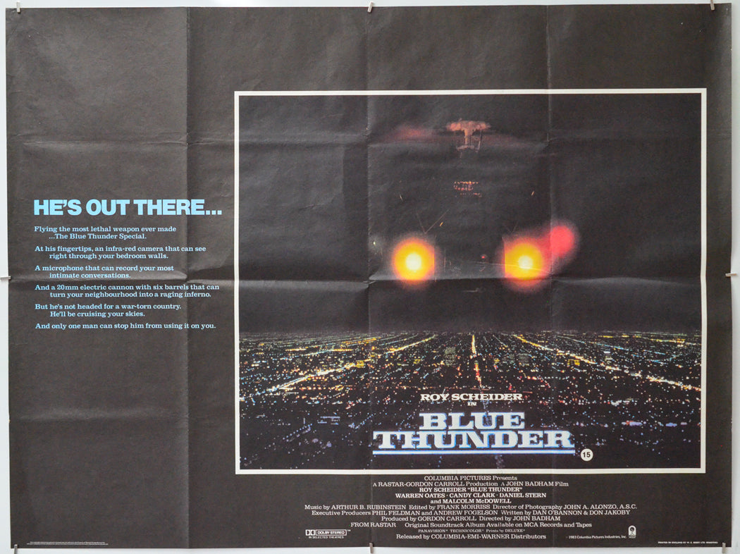 Blue Thunder - Original Quad Poster - Film Poster - Movie Poster