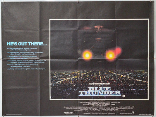 Blue Thunder - Original Quad Poster - Film Poster - Movie Poster