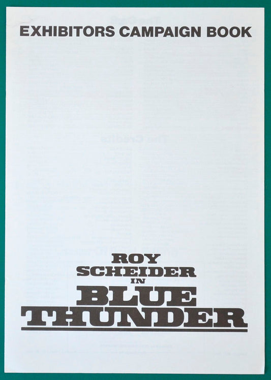 Blue Thunder    Original 4 Page Cinema Exhibitor's Campaign Press Book  + Synopsis / Credits Booklet    