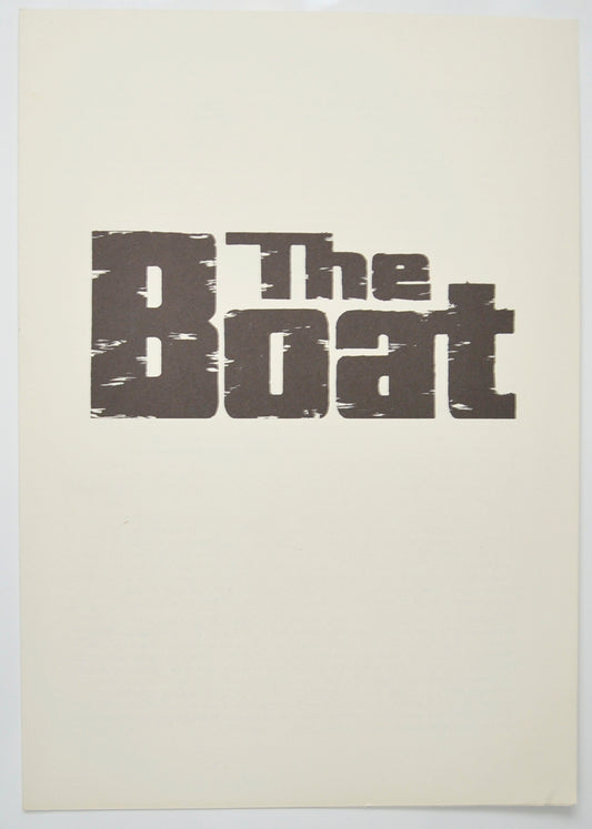 The Boat (a.k.a. Das Boot)  Original Cinema Exhibitors Press Synopsis / Credits Booklet (UK)