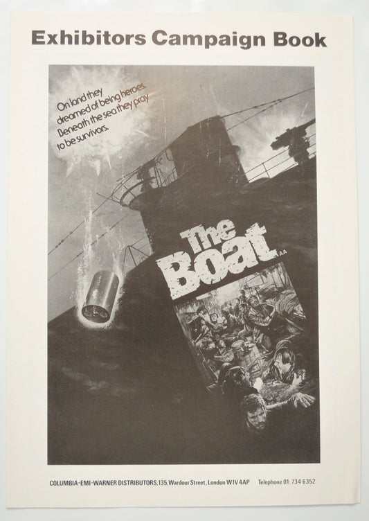 The Boat (a.k.a. Das Boot)  Original 4 Page Cinema Exhibitors Campaign Pressbook (UK)