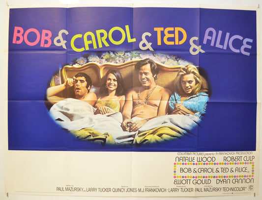 Bob and Carol and Ted and Alice Original Quad Poster - Film Poster - Movie Poster