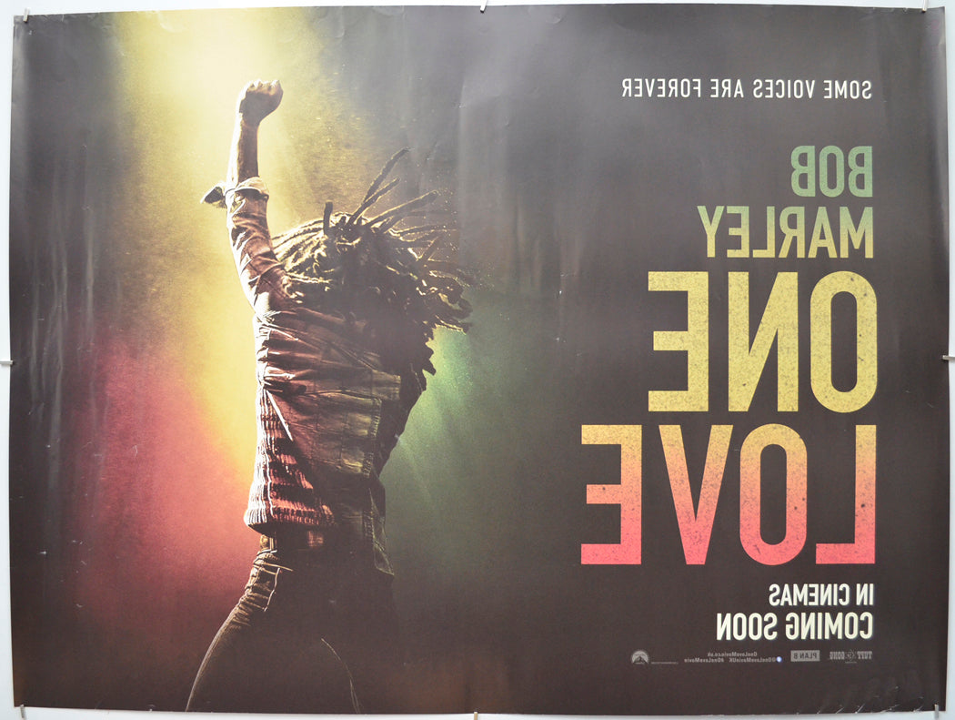 BOB MARLEY: ONE LOVE (Back) Cinema Quad Movie Poster 