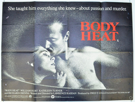 Body Heat  Original British Quad Poster - Film Poster - Movie Poster