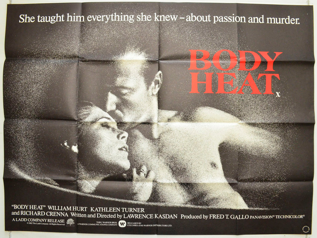 Body Heat Original British Quad Poster - Film Poster - Movie Poster 