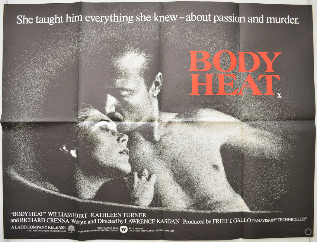 Body Heat  Original British Quad Poster - Film Poster - Movie Poster 