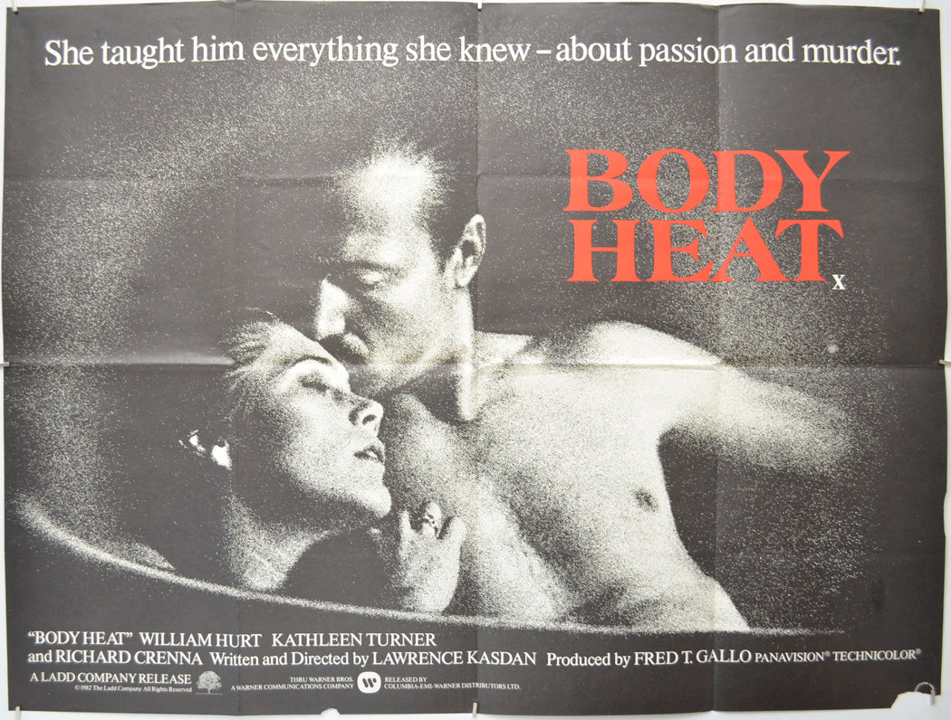 Body Heat - Original Quad Poster - Film Poster - Movie Poster