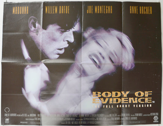 Body Of Evidence  Original Quad Poster - Film Poster - Movie Poster