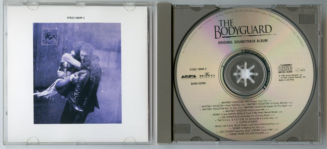 THE BODYGUARD Original CD Soundtrack (Inside) 