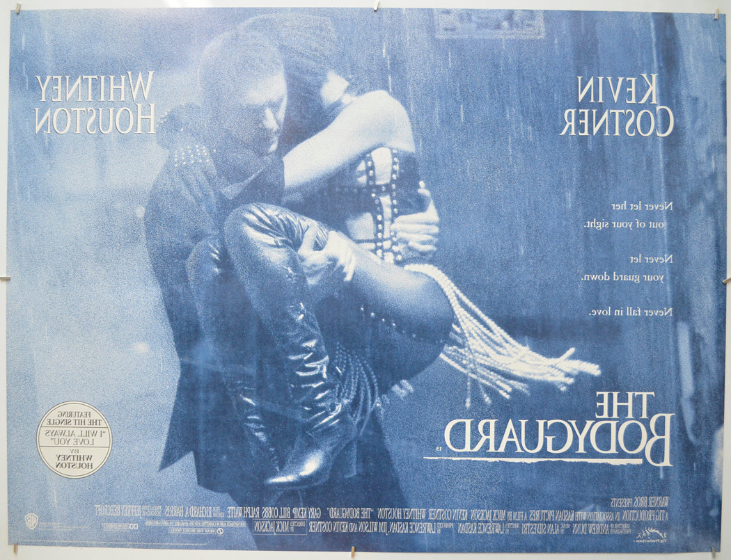 THE BODYGUARD (Back) Cinema Quad Movie Poster 