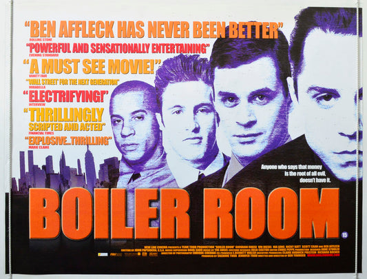 Boiler Room Original British Quad Poster - Movie Poster