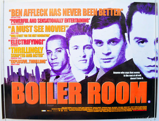 Boiler Room Original British Quad Poster - Film Poster - Movie Poster 