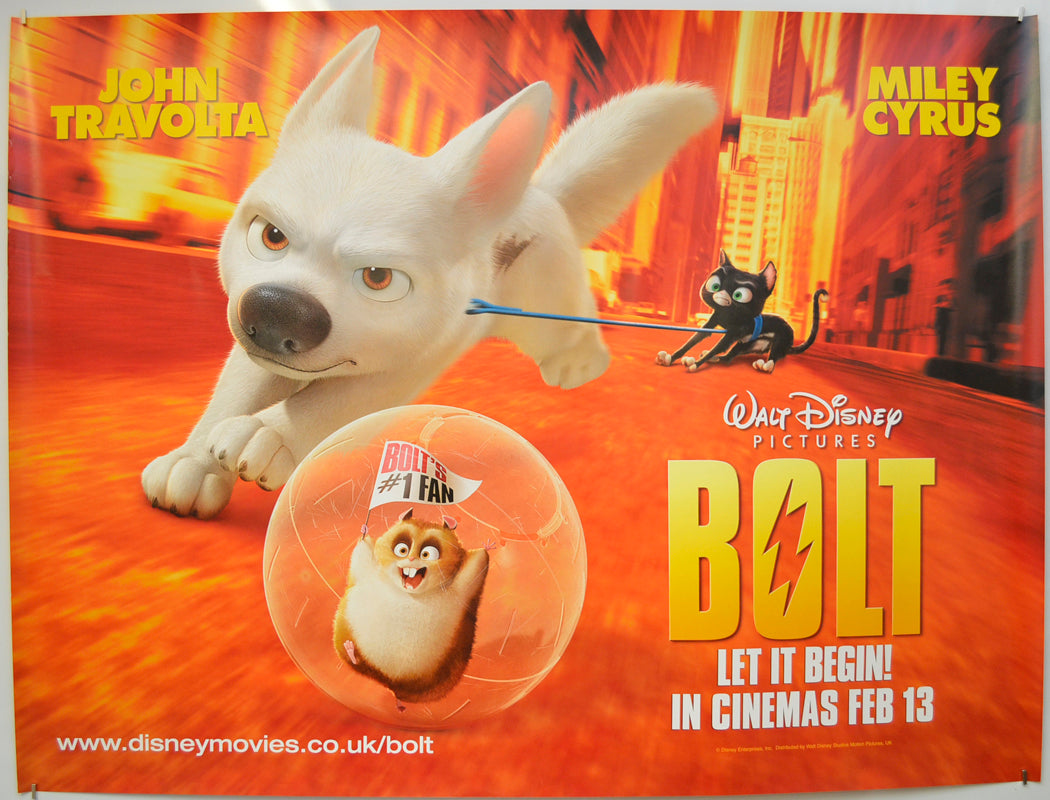 Bolt  Original Quad Poster - Film Poster - Movie Poster