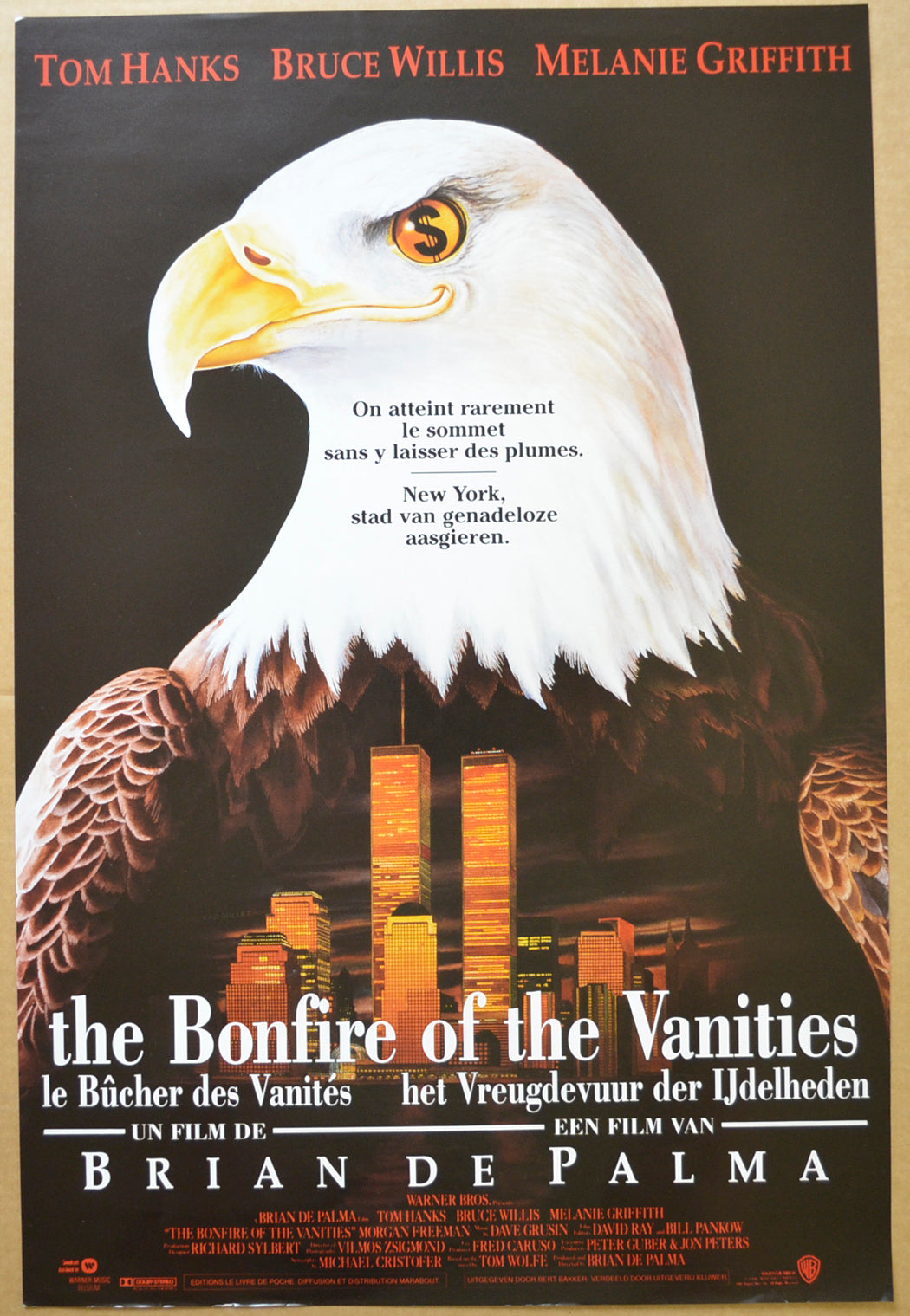 The Bonfire Of The Vanities  Original Belgian Poster - Film Poster - Movie Poster