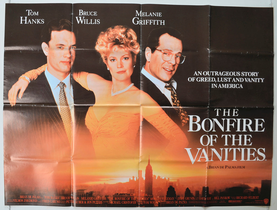 Bonfire Of The Vanities   Original Quad Poster - Film Poster - Movie Poster 