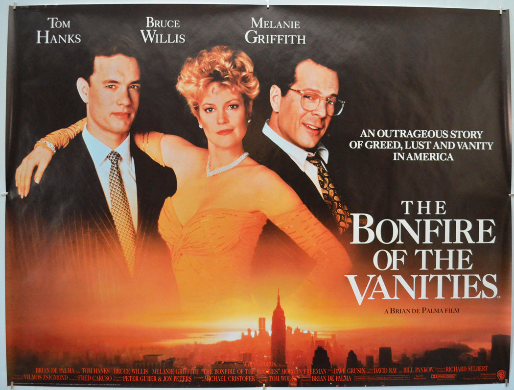 Bonfire Of The Vanities  Original Quad Movie Poster  