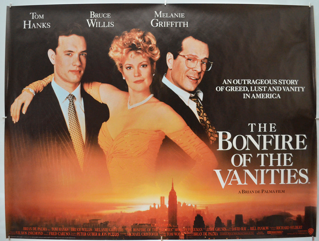 The Bonfire Of The Vanities Original Quad Poster - Film Poster - Movie Poster