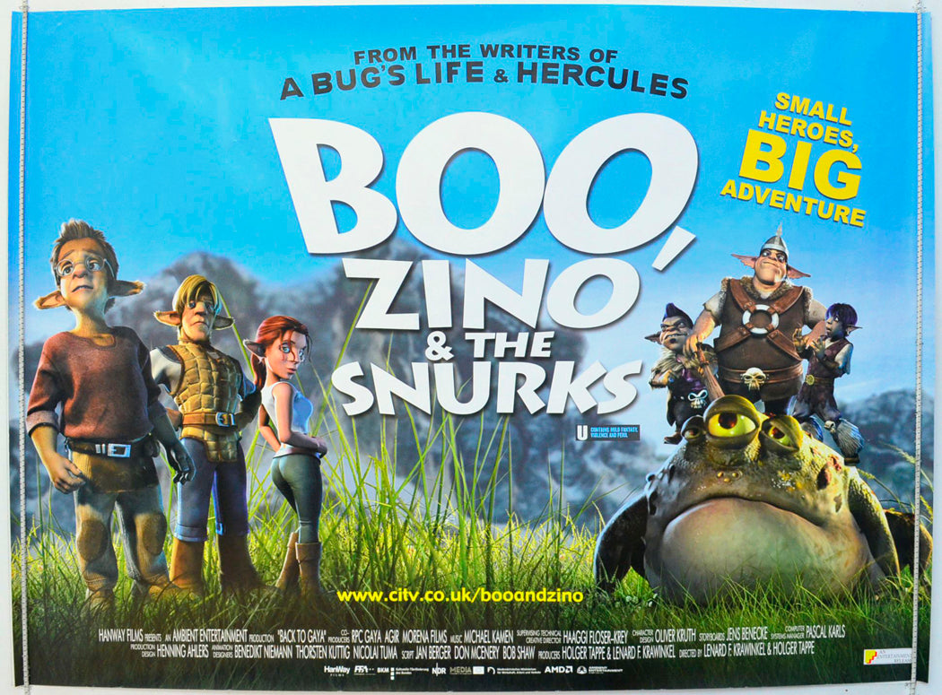 Boo, Zino And The Snurks Original British Quad Poster - Film Poster - Movie Poster 