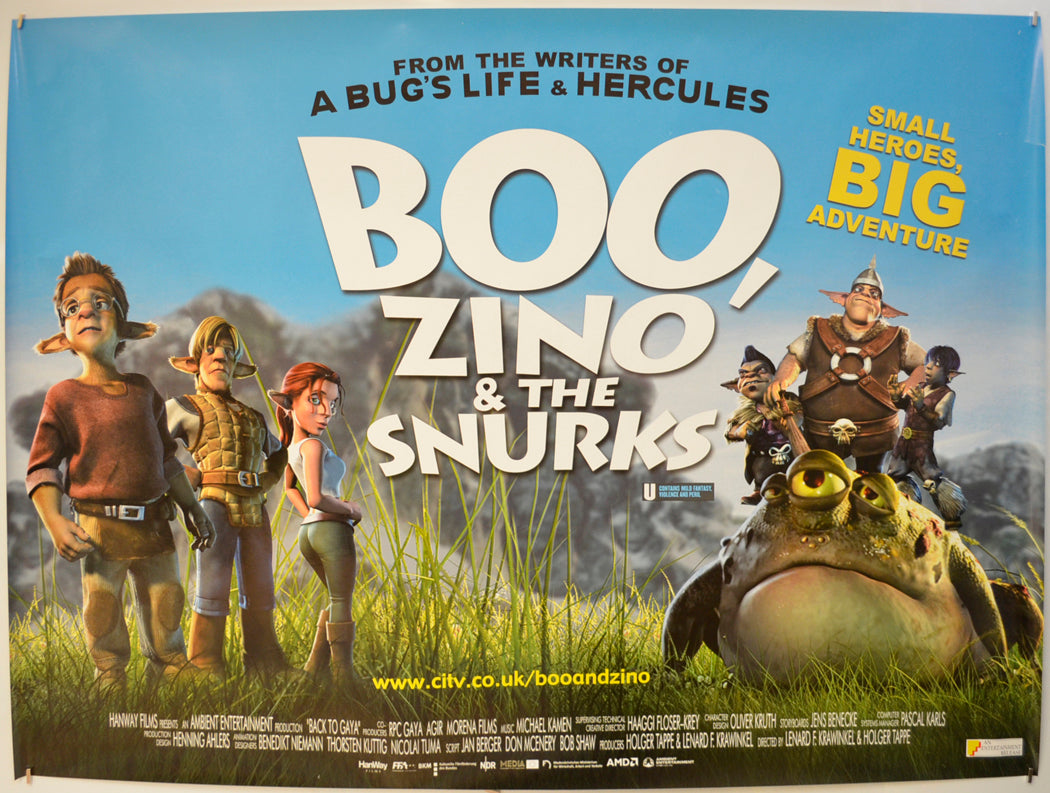 Boo, Zino And The Snurks  Original Quad Poster - Film Poster - Movie Poster