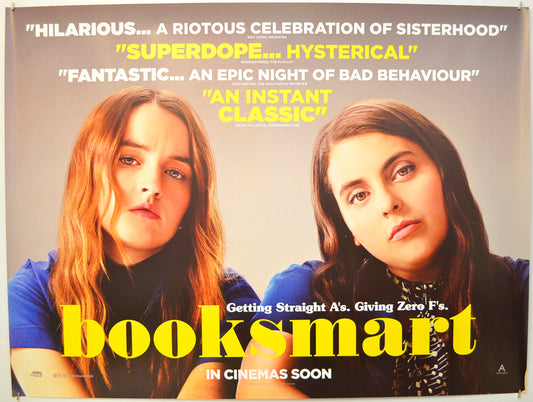 Booksmart Original Quad Poster - Film Poster - Movie Poster