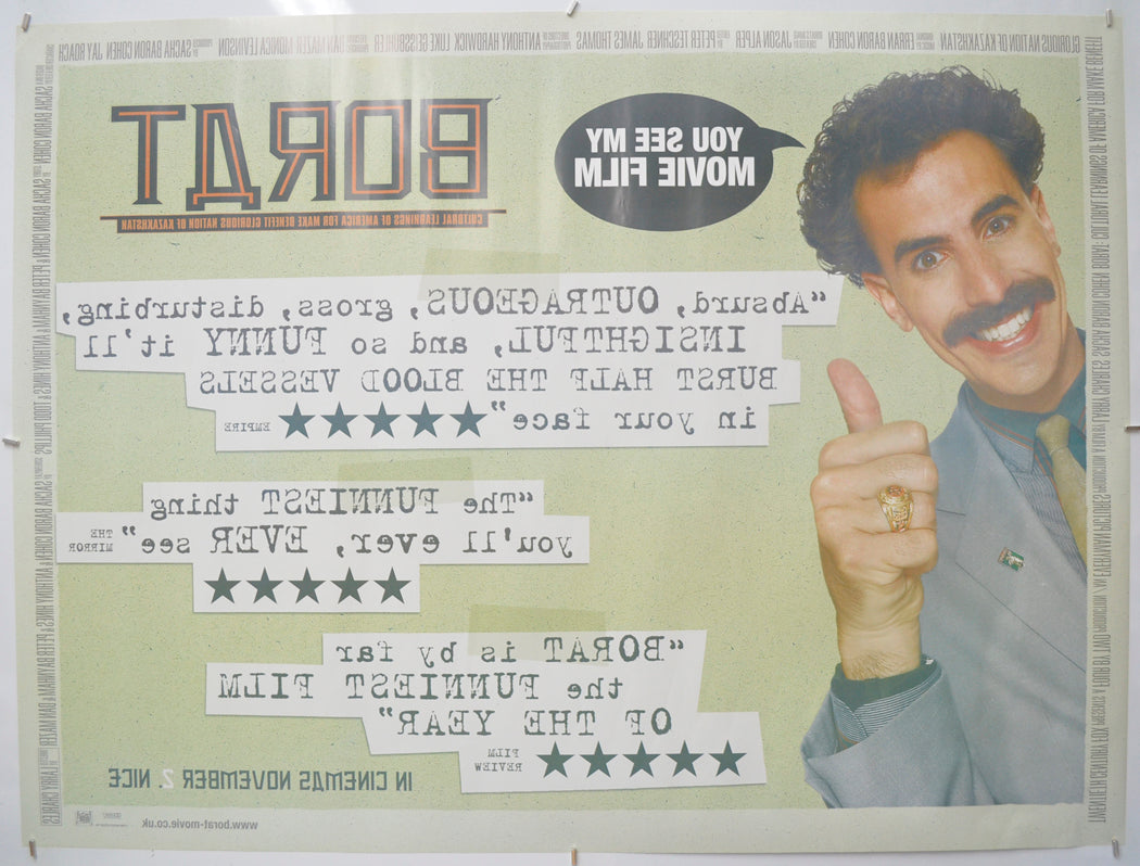 BORAT (Back) Cinema Quad Movie Poster 