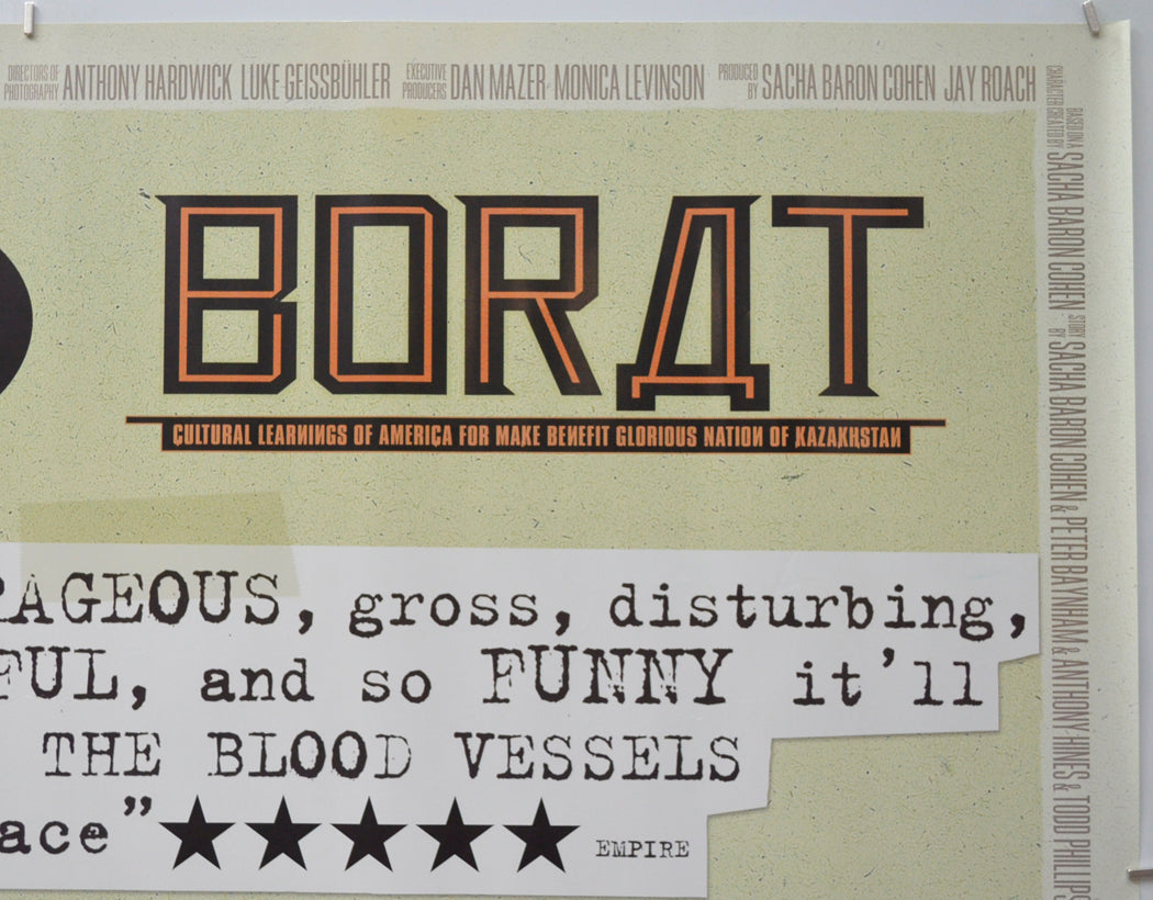 BORAT (Top Right) Cinema Quad Movie Poster 