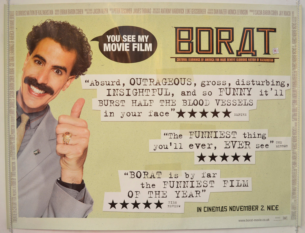 Borat  Original Quad Poster - Film Poster - Movie Poster 