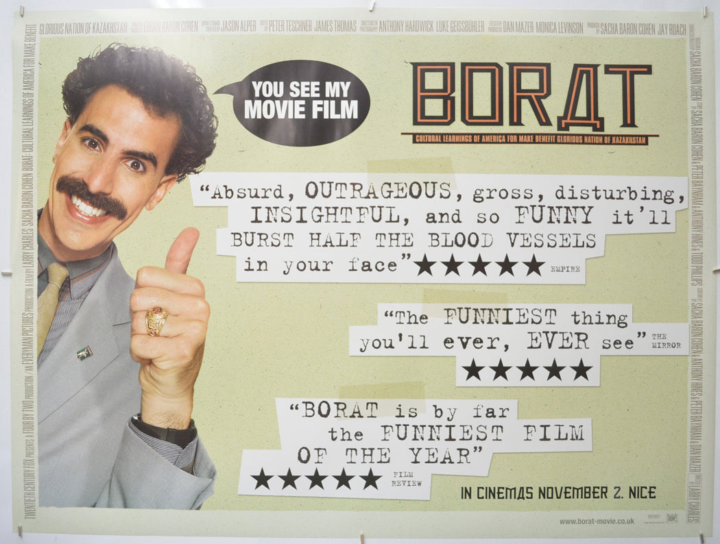 Borat Original Quad Poster - Film Poster - Movie Poster