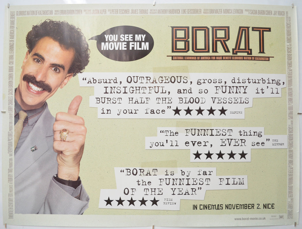 Borat Original Quad Poster - Film Poster - Movie Poster