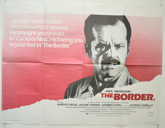 The Border  Original British Quad Poster - Film Poster - Movie Poster 