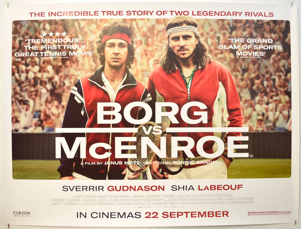 Borg vs McEnroe Original Quad Poster - Film Poster - Movie Poster